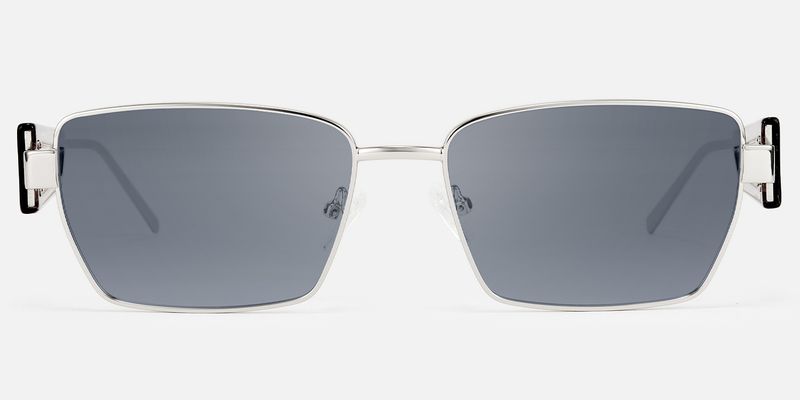 Rogue - Rectangle Silver Sunglasses by Vooglam