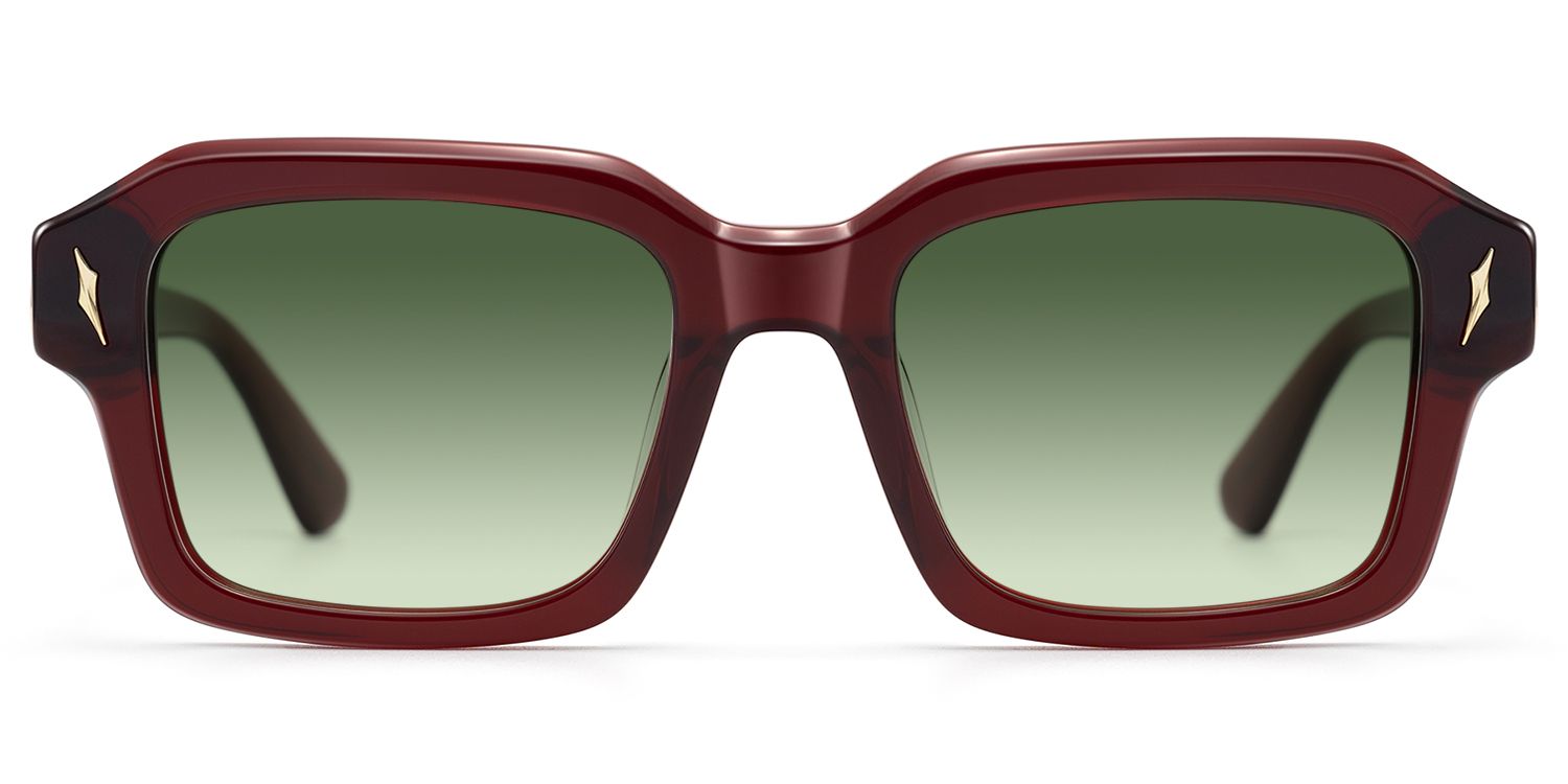 Blindspot - Green Tint Transparent Red Sunglasses by Vooglam Product Details 1