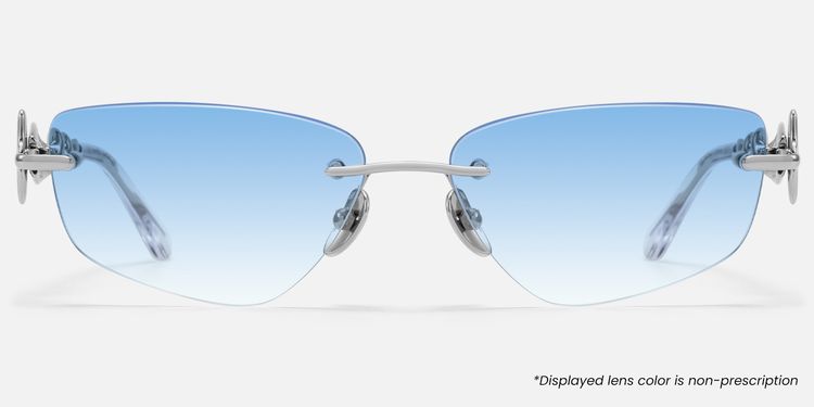 The Decoder - Gradient Blue Tinted DNA Glasses by Vooglam