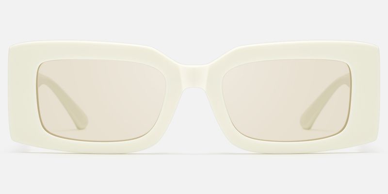 Aurelia - Off White Light Brown Sunglasses by Vooglam
