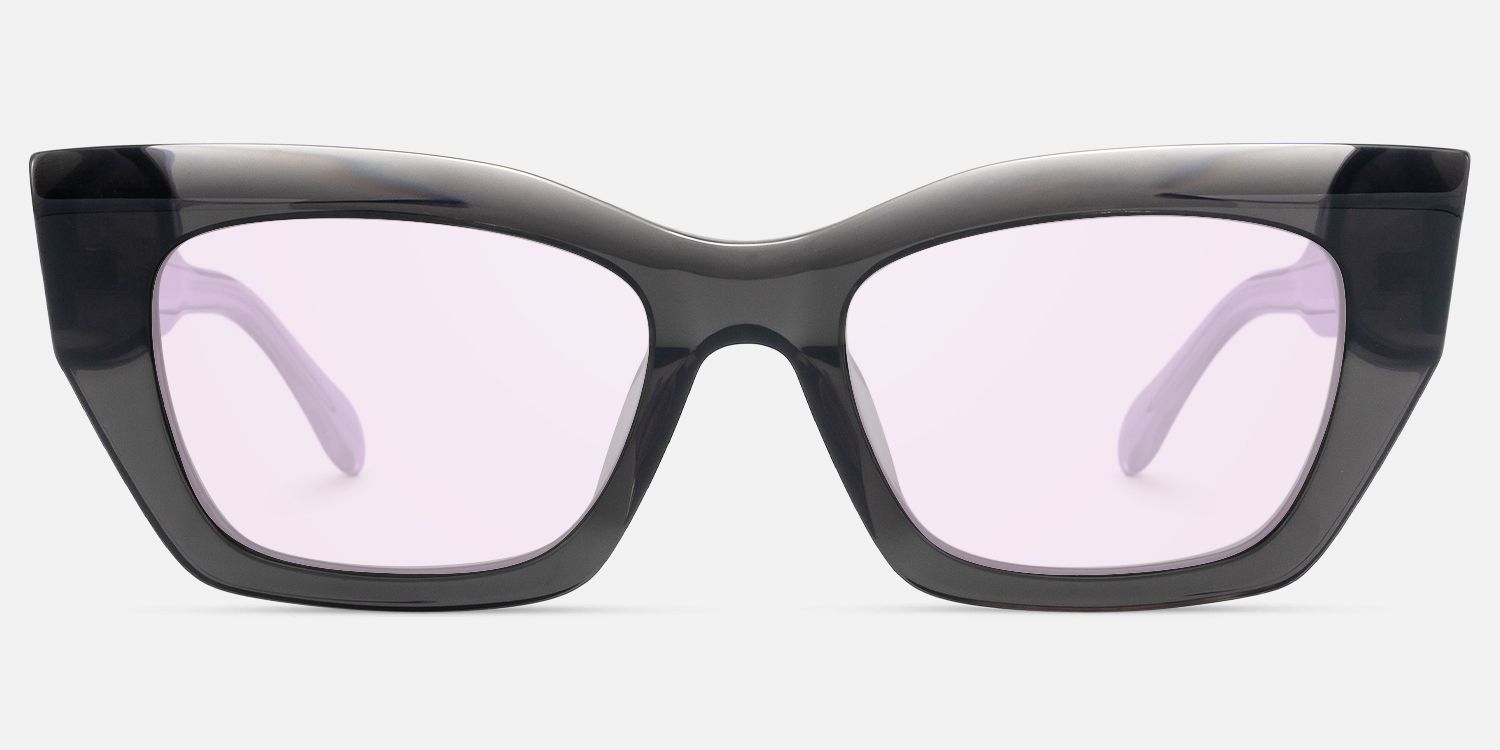 Libby - Butterfly Black Eyeglasses | Vooglam Angle View