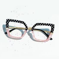 Shavan - Square Black/Pink Eyeglasses | Vooglam On Model