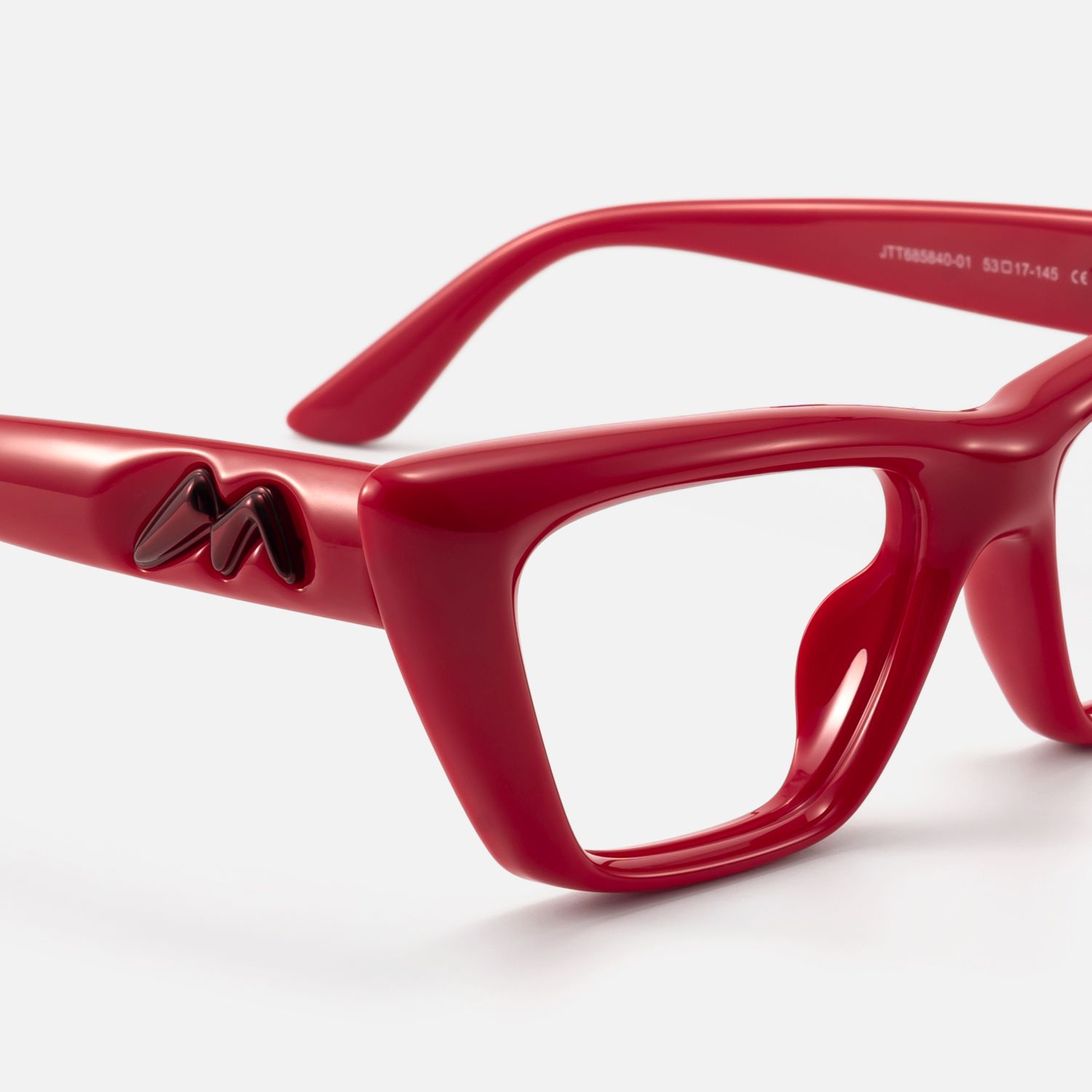 Meguro - Puffy Red TR90 Cat Eye Rx Glasses by Vooglam - Design Details
