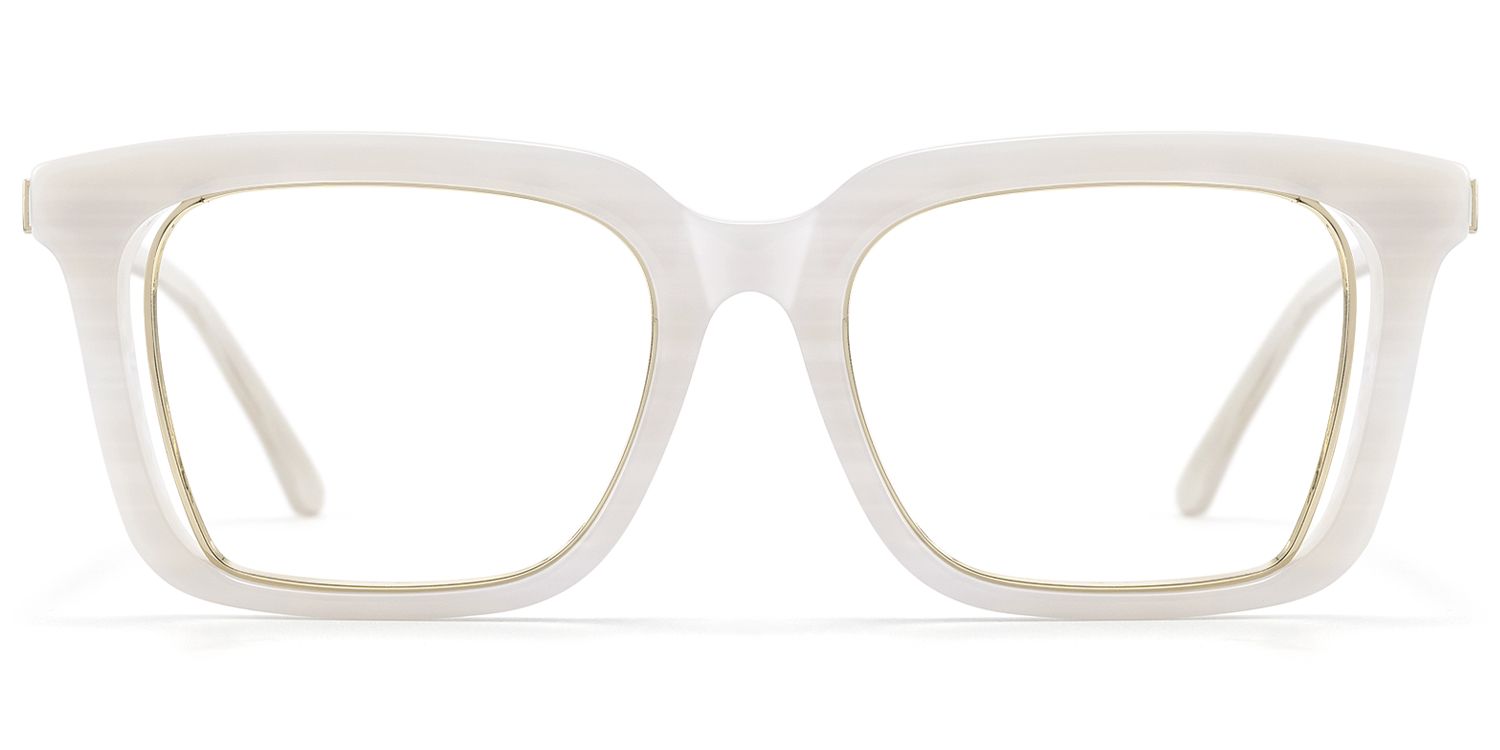Chaparral - Retro Rectangle White Eyeglasses by Vooglam Product Details 1