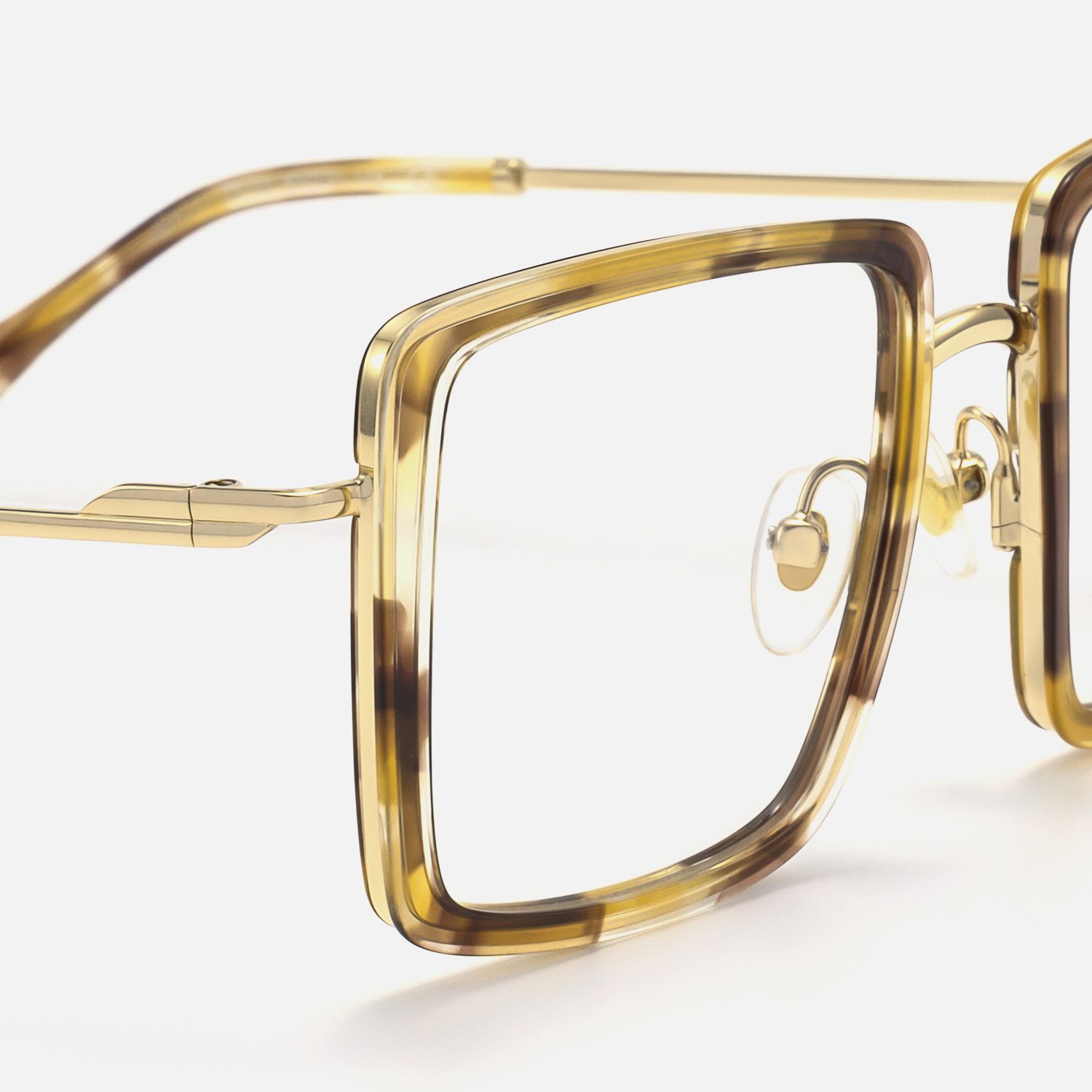 Harmony - Square Tortoise Eyeglasses by Vooglam - Design Details