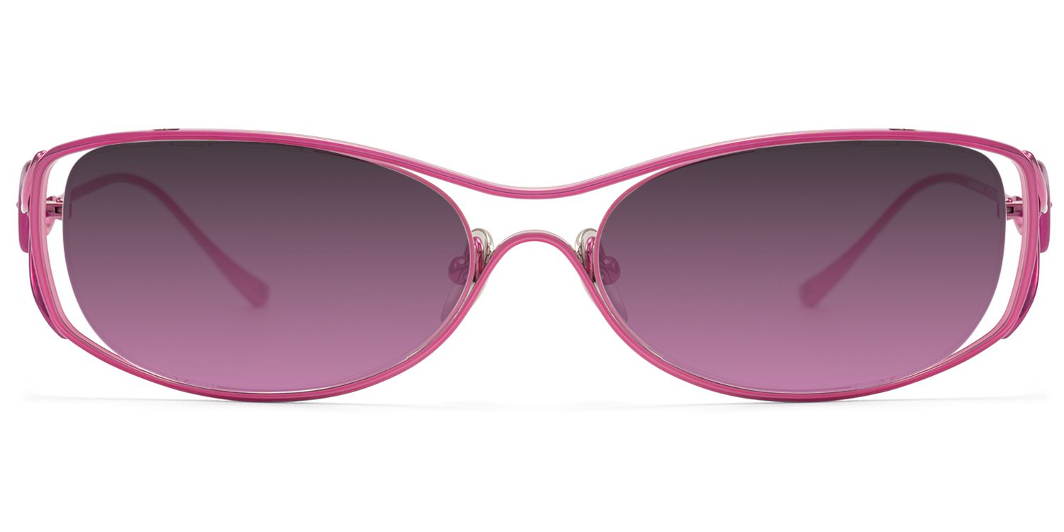 Okinawa - Wave Temple Purple Lens Pink Sunnies by Vooglam Product Details 1