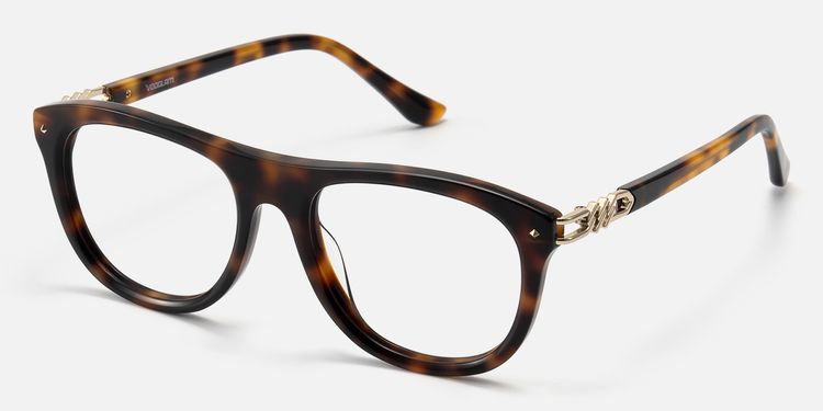 O'Keeffe - Retro Aviator Tortoise Eyeglasses by Vooglam