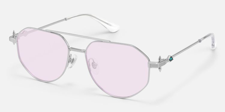 Aegis - Light Purple Tint Aviator Glasses by Vooglam