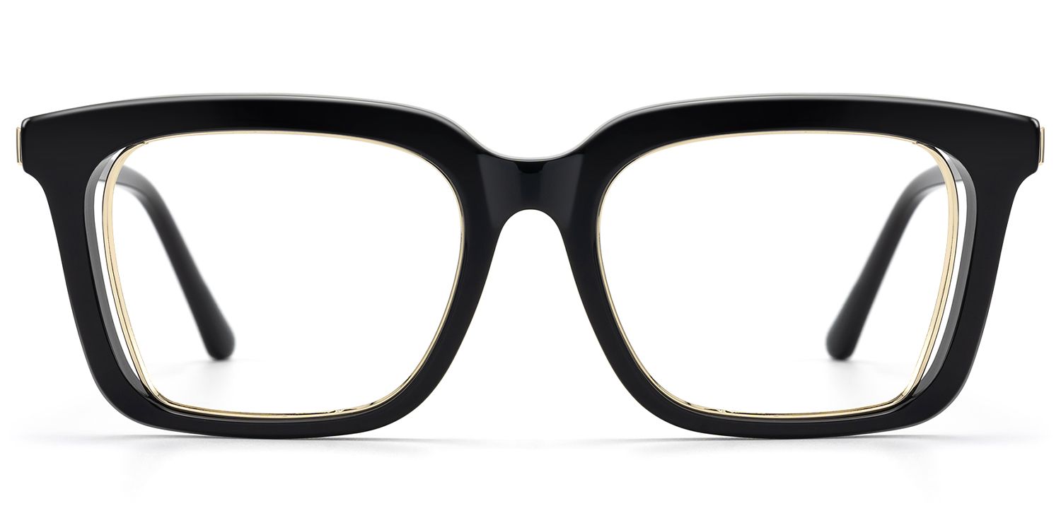 Chaparral - Vintage Black Rectangle Glasses by Vooglam Product Details 1