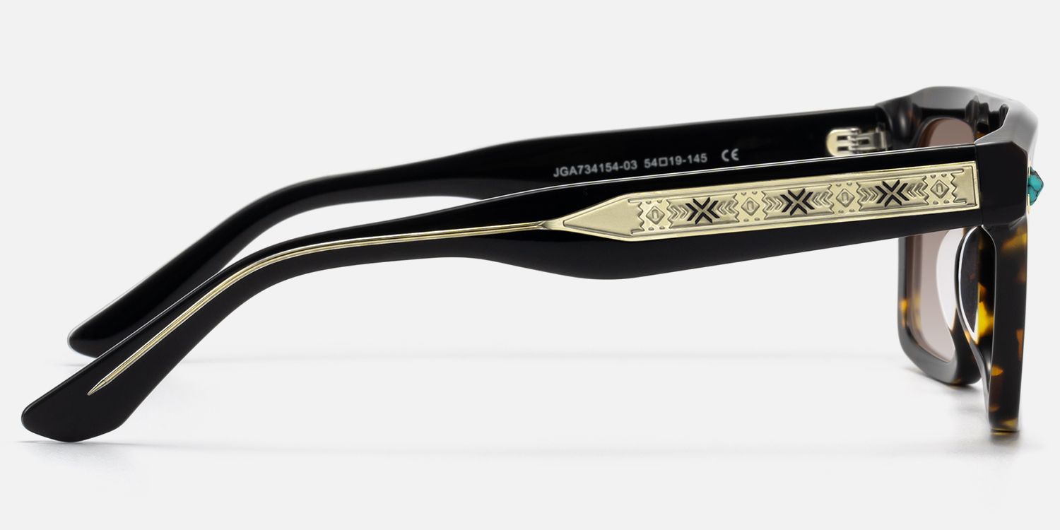 Bastion - Tortoise Gradient Sunglasses by Vooglam - Side View