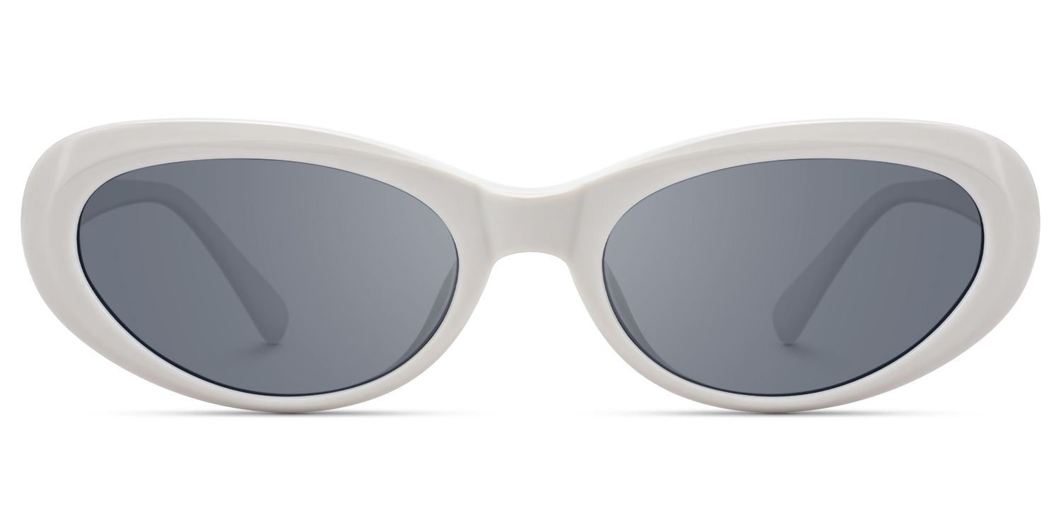 Phantom - Oval White Sunglasses by Vooglam Product Details 1
