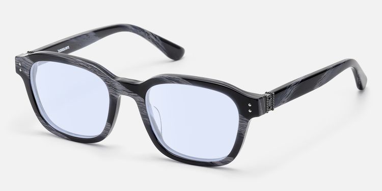 Rainier - Blue Lens Dark Blue Horn Sunglasses by Vooglam