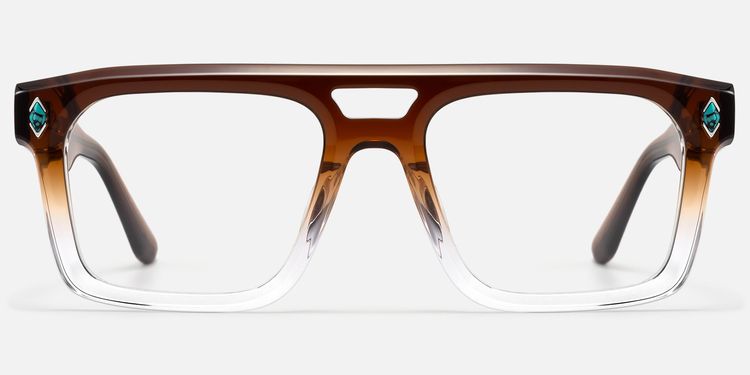 Bastion - Two Tone Double Bridge Glasses by Vooglam