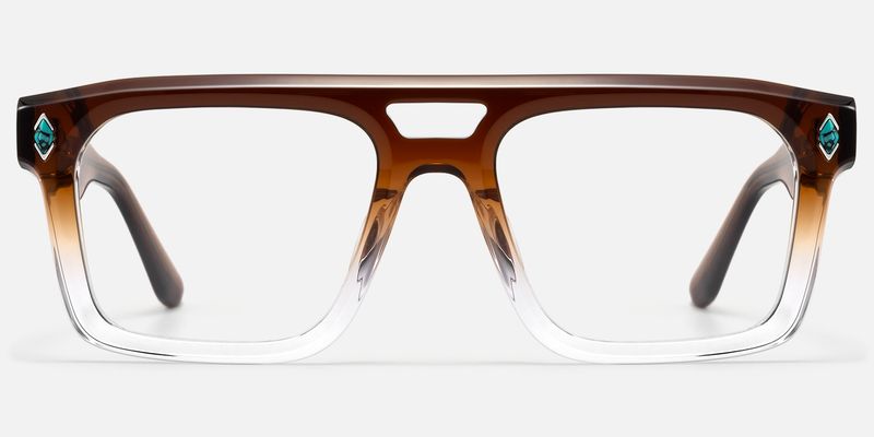 Bastion - Two Tone Double Bridge Glasses by Vooglam