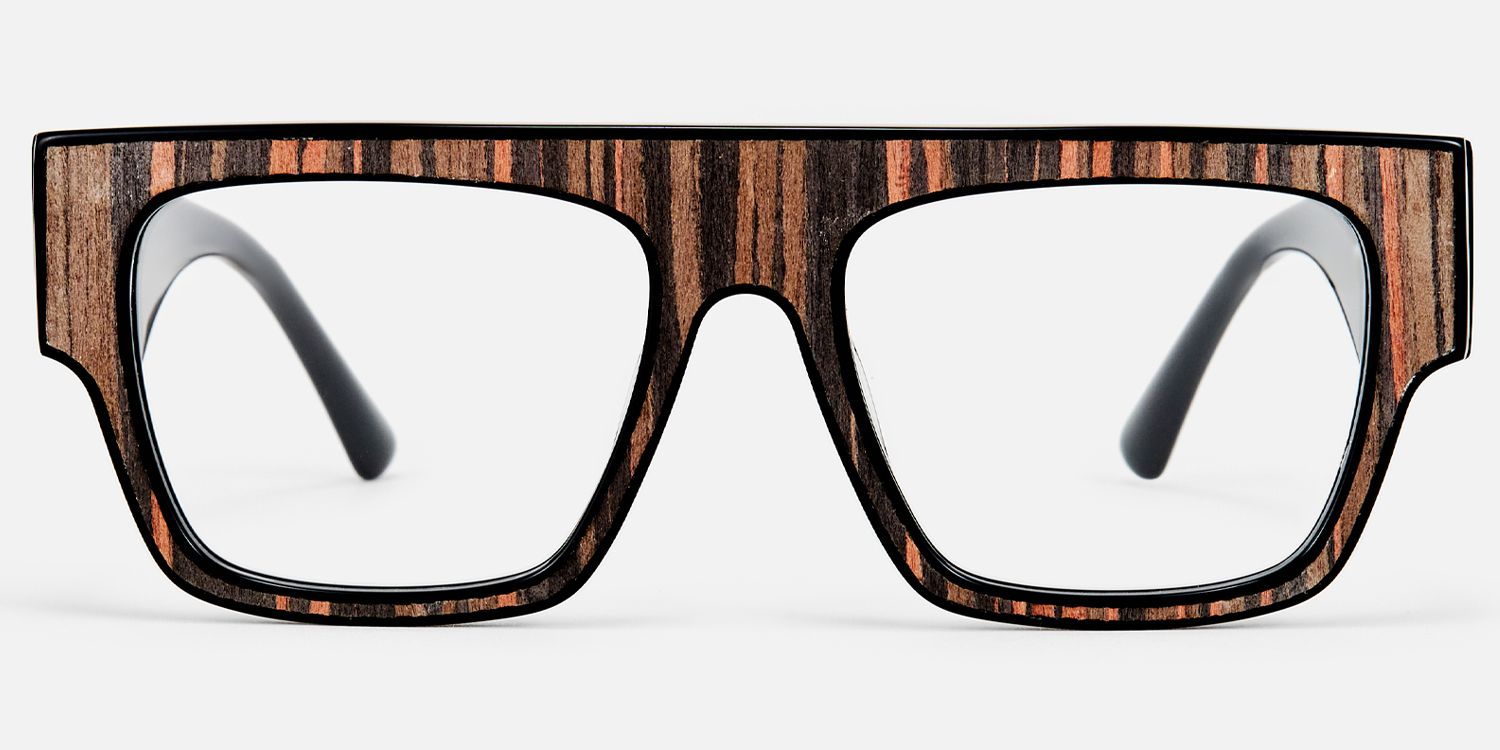 Wandrea - Aviator Brown Eyeglasses by Vooglam - Angle View