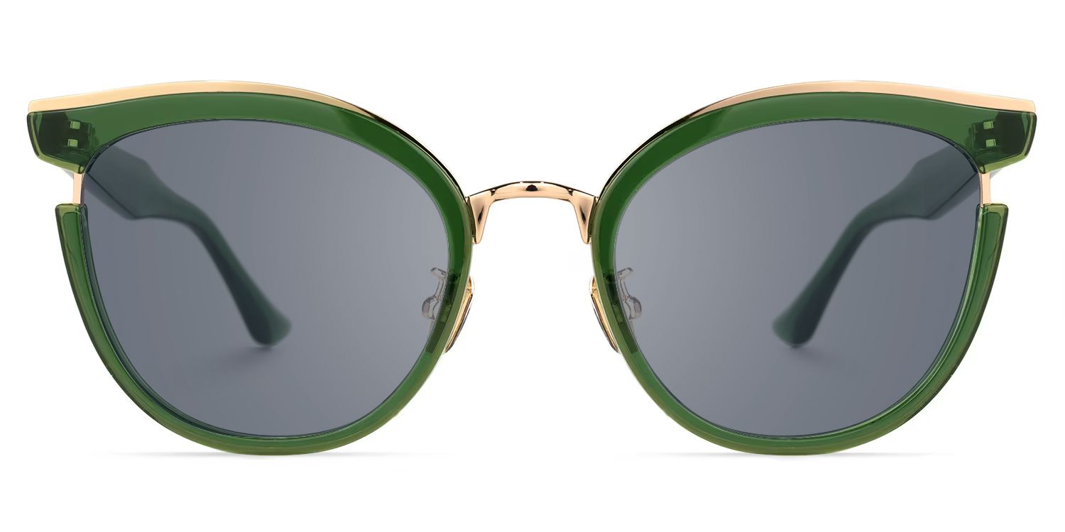 Retro Classic Hunter Green Sunglasses Cat Eye Shape by Vooglam Product Details 1