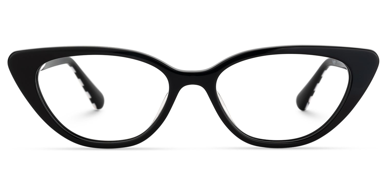 Harena - Narrow Black Cateye Checkered Glasses by Vooglam Product Details 1