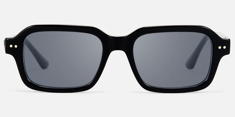 Narges - Rectangle Black Sunglasses by Vooglam
