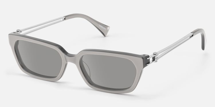 Scarpa - Pearlescent Silver Double Wire Sunglasses by Vooglam