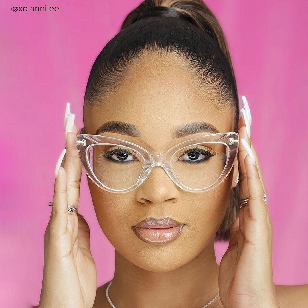 Veromca - Cat Eye Crystal Clear Eyeglasses - 10