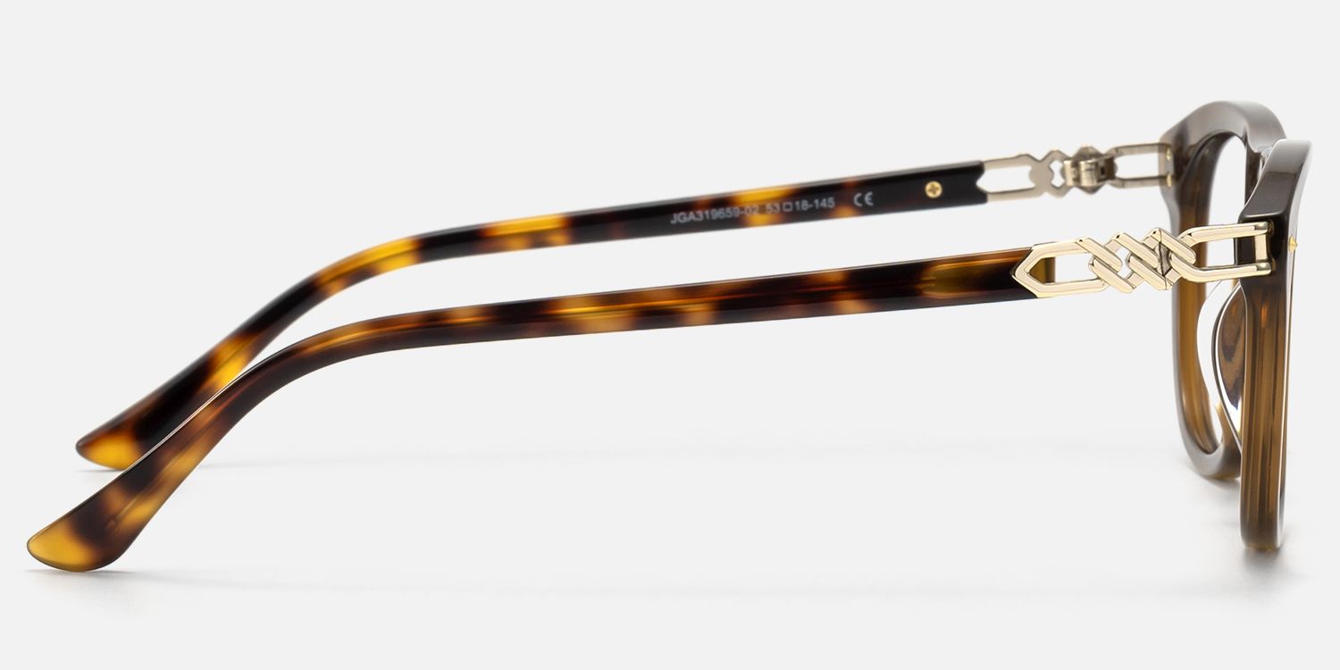 O'Keeffe - Designer Aviator Brown Eyeglasses by Vooglam - Side View