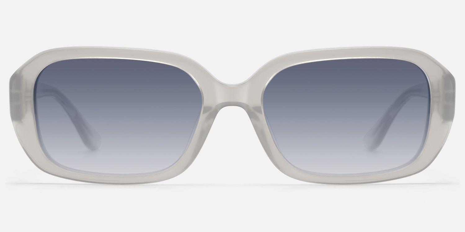 Mies - Gradient Gray Exposed Wire Core Sunglasses by Vooglam - Angle View