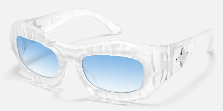 The Geologist - Blue Gradient Marble Sunglasses by Vooglam