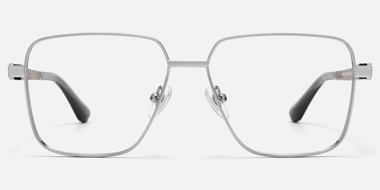 Griot - Square Silver Eyeglasses by Vooglam