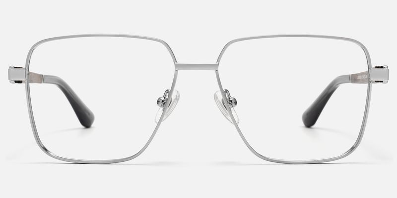 Griot - Square Silver Eyeglasses by Vooglam