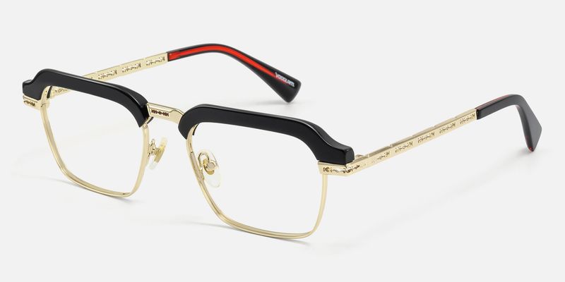 Archive - Black & Gold Razor Blade Glasses by Vooglam