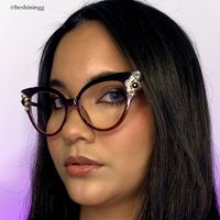 Yulanda - Cat Eye Purple Eyeglasses - 8
