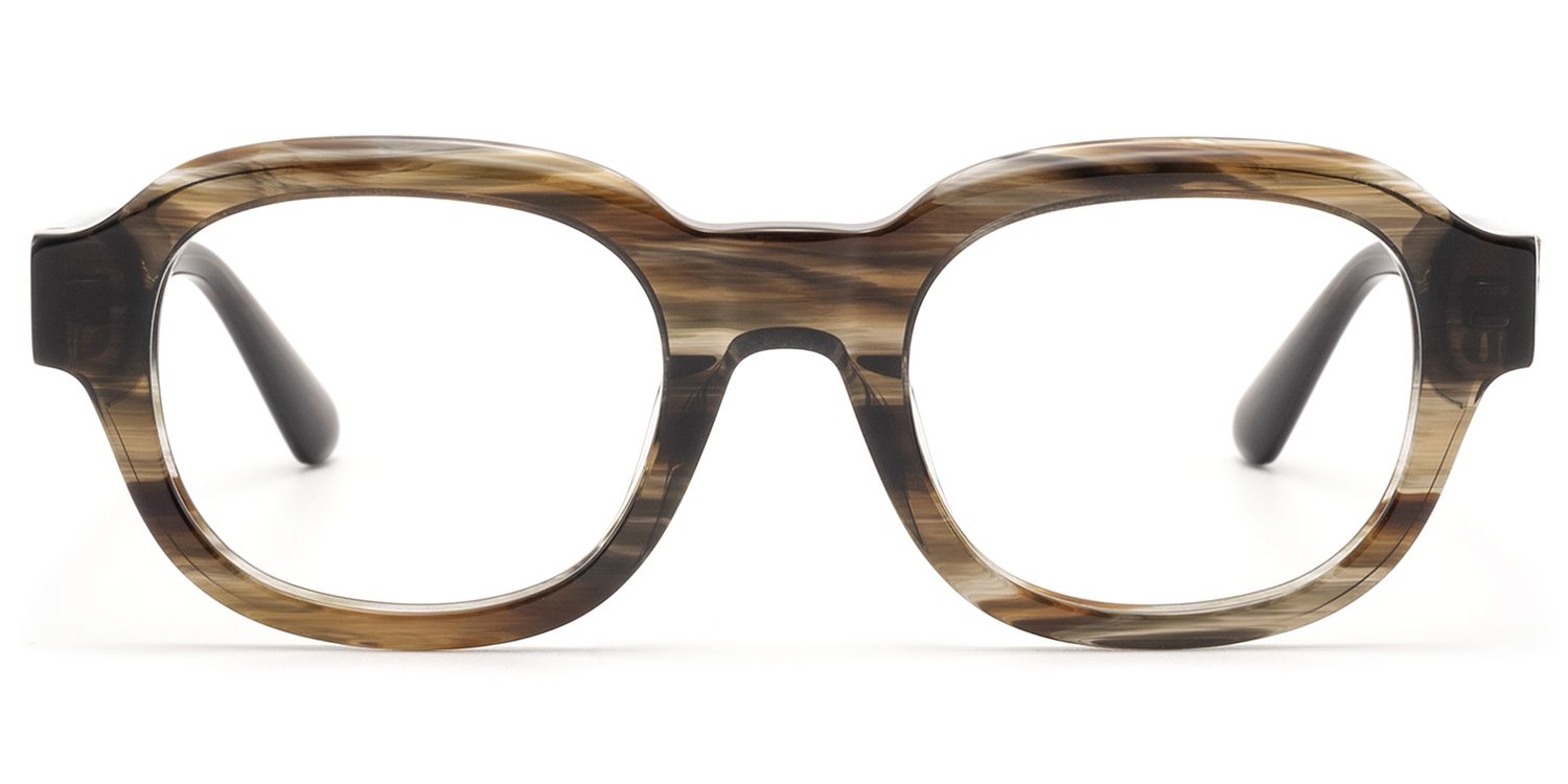 Eerie - Retro Brown Marble Wood Grain Glasses by Vooglam Product Details 1