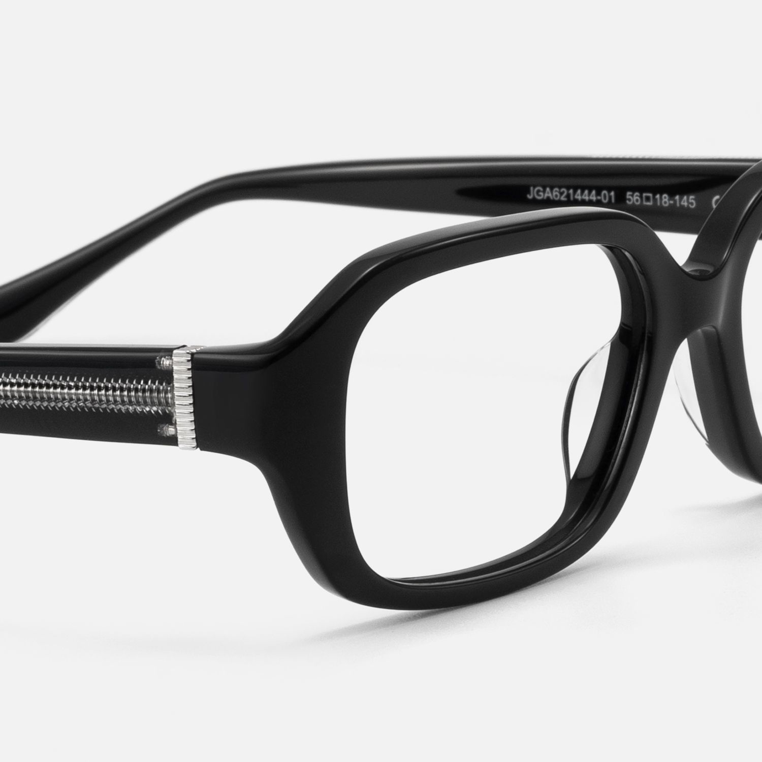Mies - Exposed Hardware Acetate Black Frames by Vooglam - Design Details