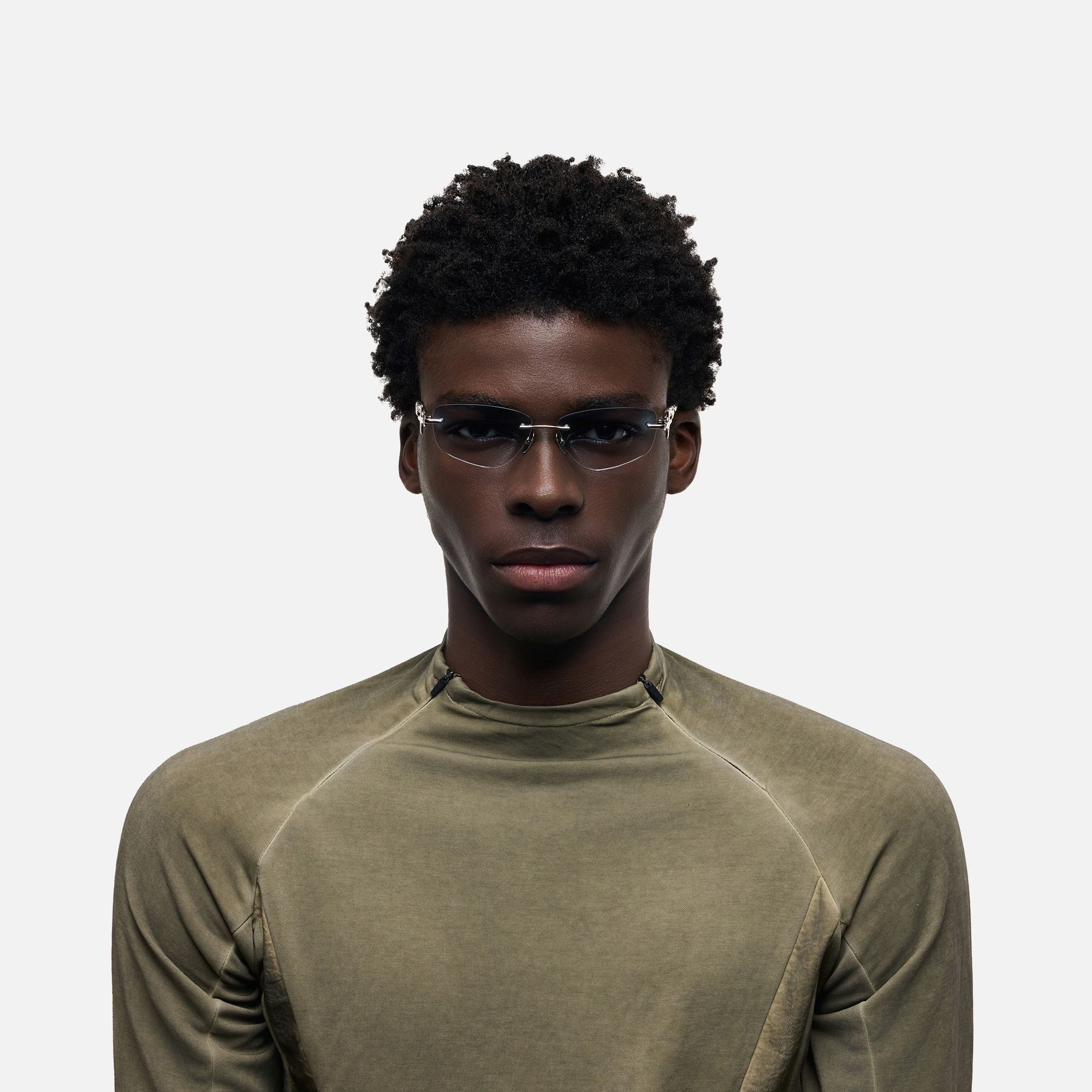 The Decoder - Gradient Blue Tinted DNA Glasses by Vooglam - Lifestyle Look