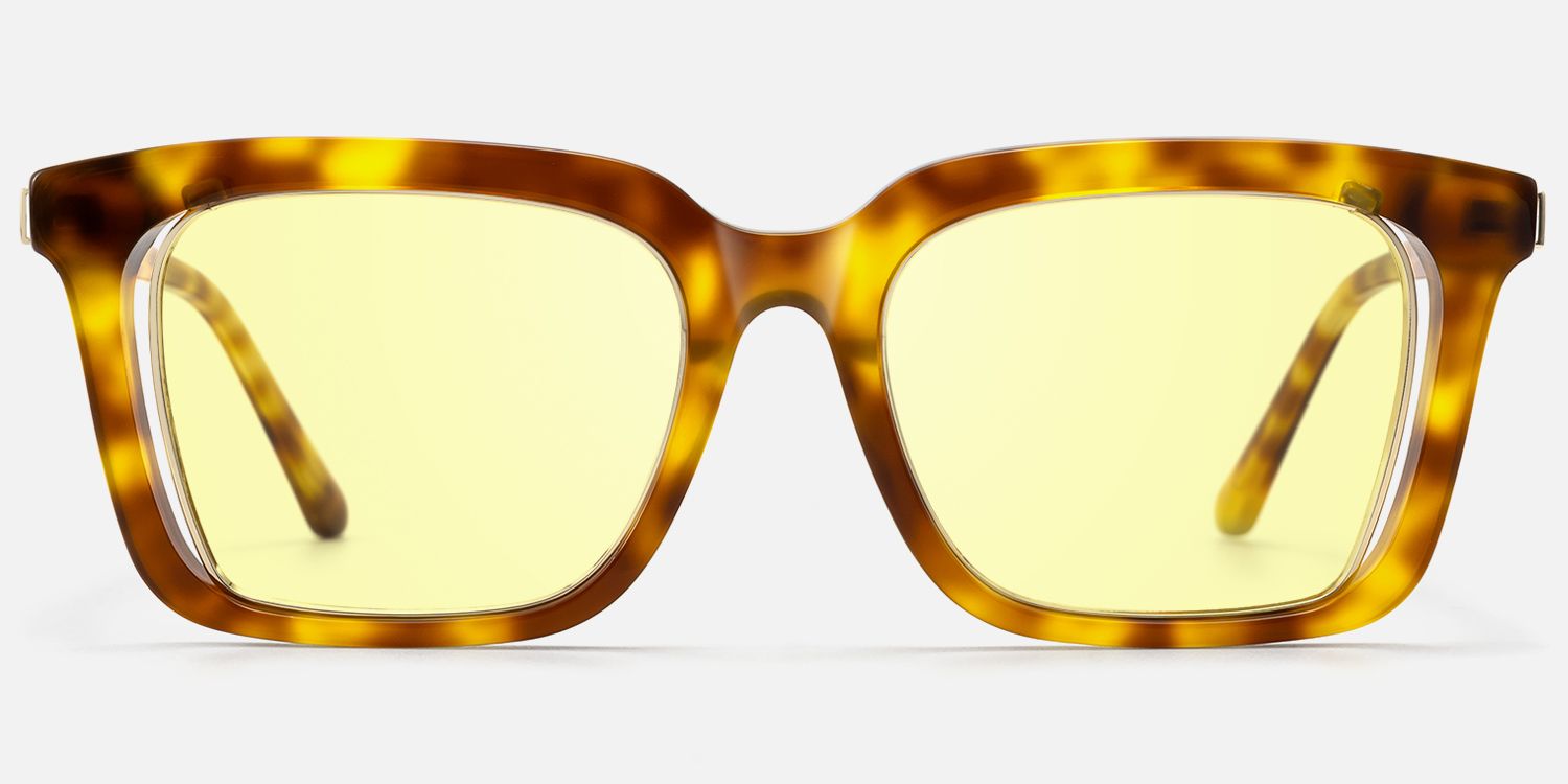 Chaparral - Yellow Lens Tortoise Sunglasses by Vooglam - Angle View