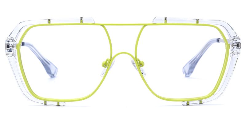 Porsha - Aviator Green Eyeglasses by Vooglam