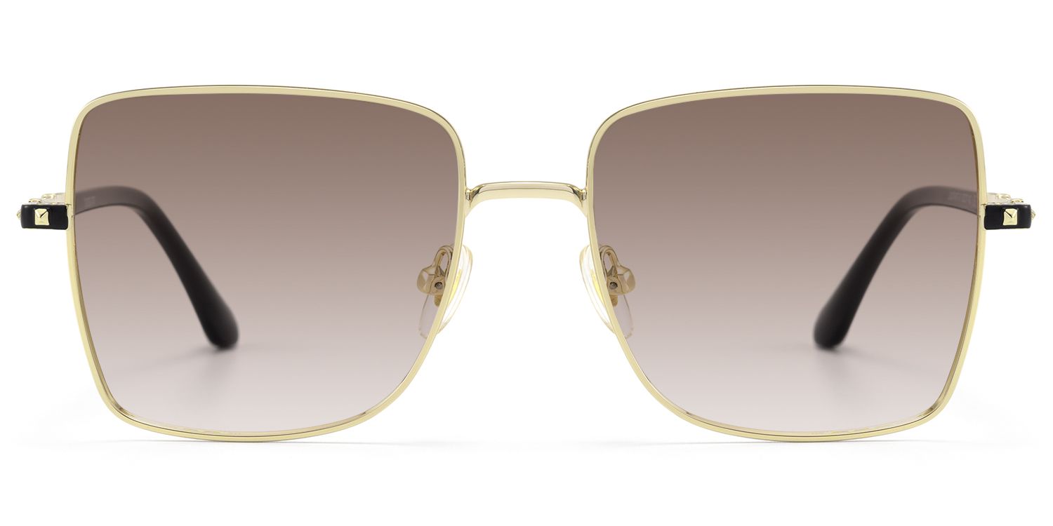 Devereux - Square Gold Gradient Sunglasses by Vooglam Product Details 1