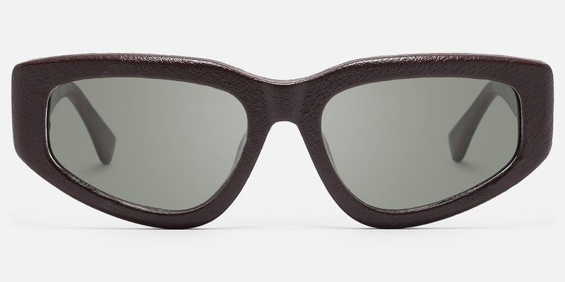 CruzHide - Geometric Brown Sunglasses by Vooglam