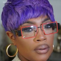 Anitta - Rectangle Red Eyeglasses - 7