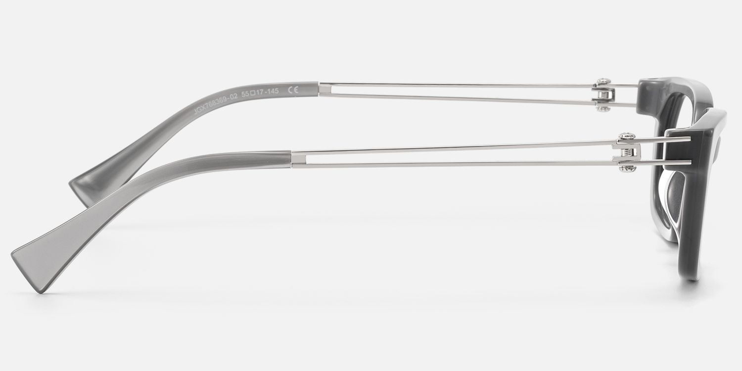 Scarpa - Pearlescent Silver Double Wire Glasses by Vooglam - Side View
