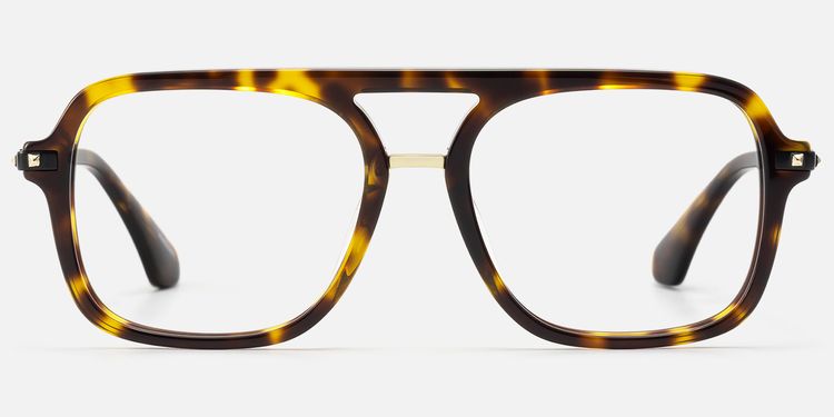 Marfa - Premium Tortoise Square Aviator Glasses by Vooglam