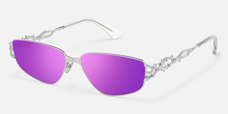 Spine - Silver Spine Deco Gothic Eyewear by Vooglam