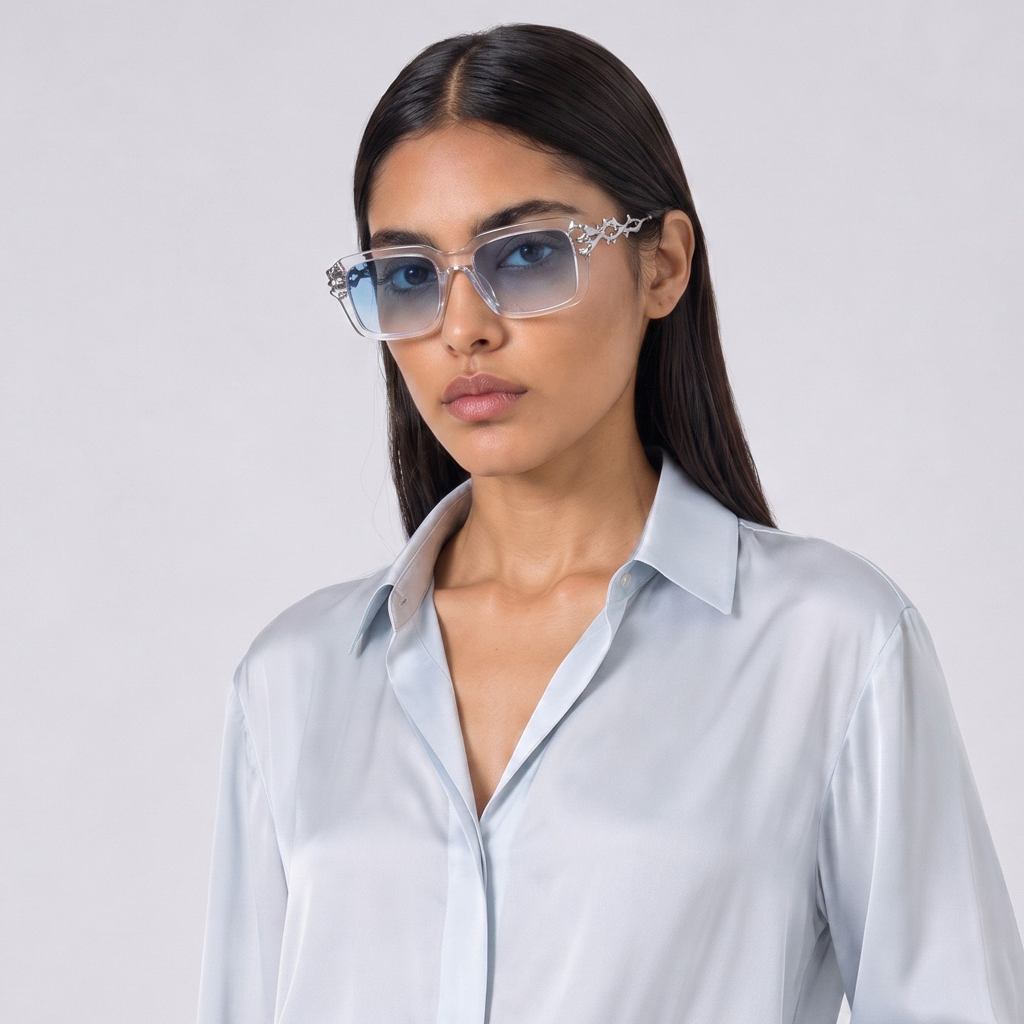 Brand Story: Behind the design of Vorpal - Thorn Deco Clear Blue Sunglasses by Vooglam