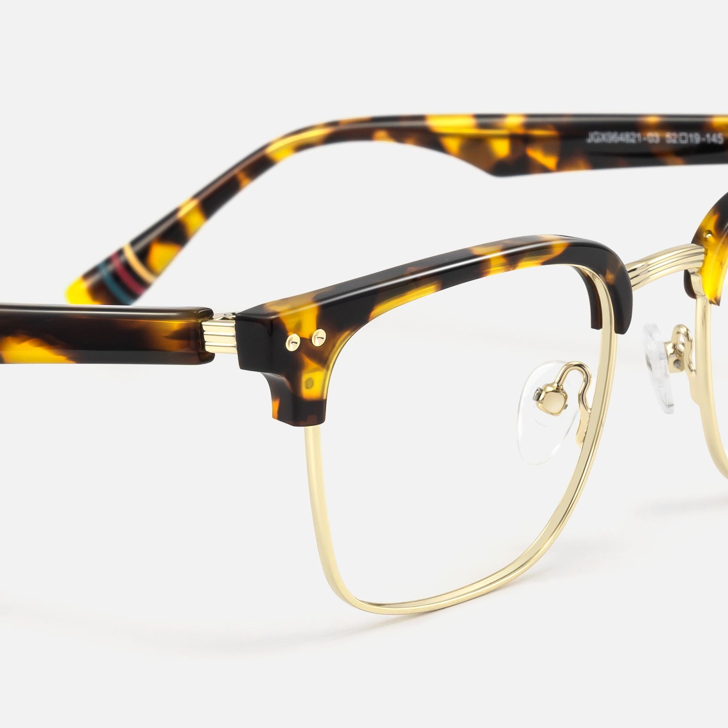 Preppy - Rectangle Tortoise Eyeglasses by Vooglam - Design Details