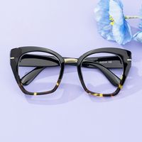 Paulina - Square Black Tortoise Eyeglasses │Vooglam On Model