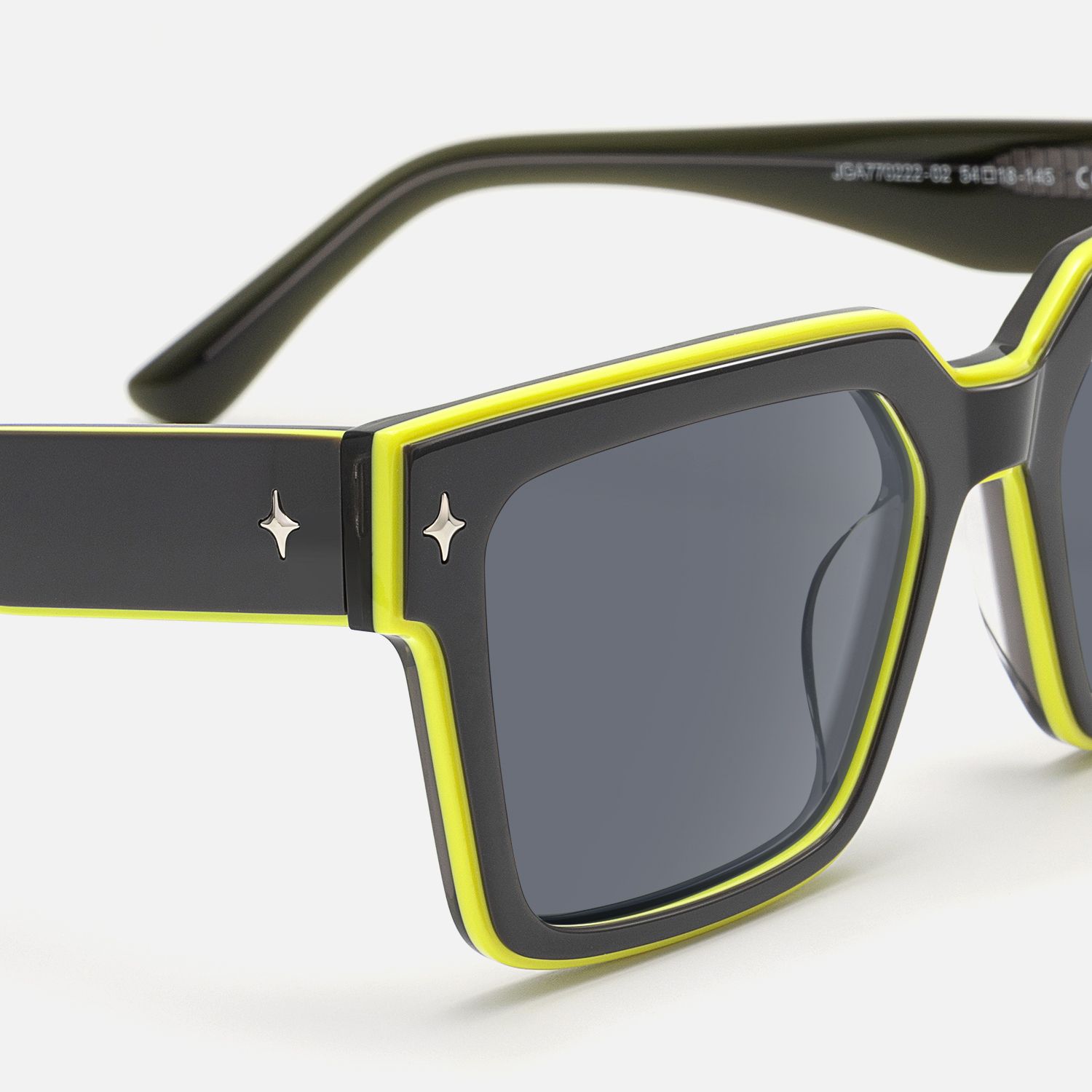 Havok - Rectangle Gray Sunglasses by Vooglam - Design Details