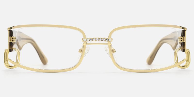Riff - Gold Glasses With Huggie Deco by Vooglam