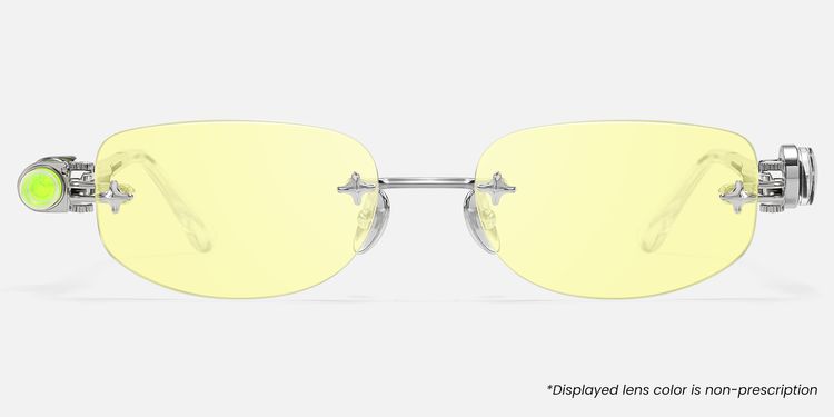 The Utilitarian - Rimless Yellow Tint Sunglasses by Vooglam
