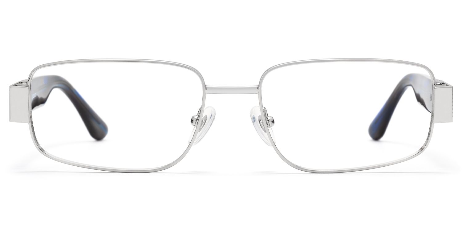 Cypher - Rectangle Silver Eyeglasses by Vooglam Product Details 1
