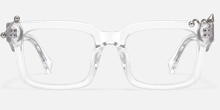 Spike - Rectangle Transparent Eyeglasses by Vooglam